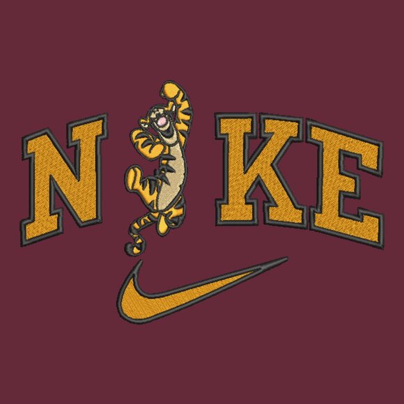 Nike Tigger Embroidered Adult Unisex Crewneck Sweatshirt Winnie Pooh - Picture 10 of 14